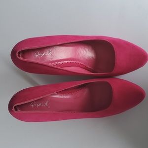 Qupid Pink Suede Stilletos, Women's Size 9